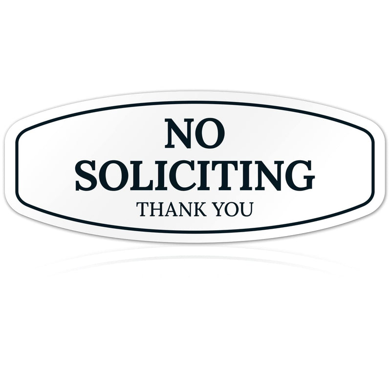 [Australia - AusPower] - No Soliciting Sign For House Thank You Sign, (SI-1549) 2.5x6.2 Inches, Aluminum Composite Made in USA by Sigo Signs Medium SI-1549 