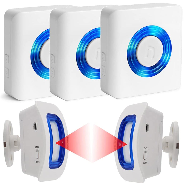 [Australia - AusPower] - Caregiver Pager Wireless Motion Sensor Alert Room Bed Alarm and Fall Prevention for Elderly Dementia Patients (3 Receiver+2 Monitor Motion) 3 Receiver+2 Monitor Motion 