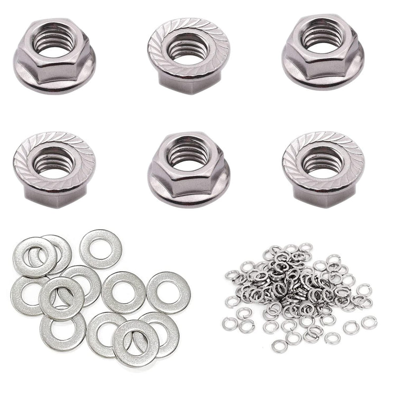 [Australia - AusPower] - M8 x 1.25mm Serrated Flange Hex Lock Nuts, Hincell 75pcs 304 Stainless Steel Serrated Metric Hex Flange LockNuts,Bright Finish Hex Lock Nut M8(75pcs) 