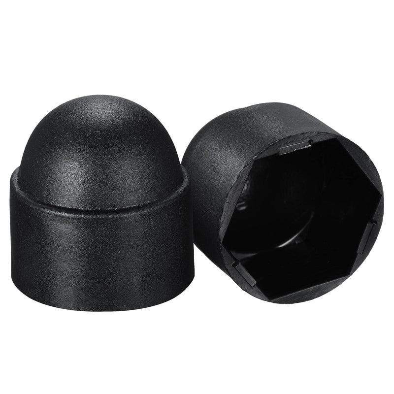 [Australia - AusPower] - uxcell Plastic Dome Nut Protection Cap Covers, M16 Nut Cover Black 20pcs 