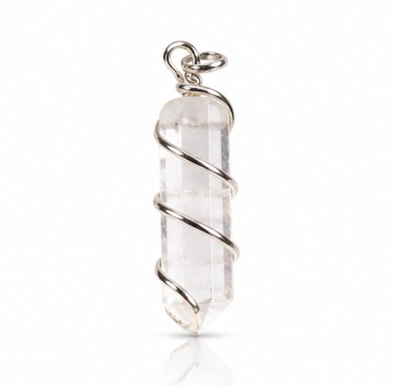 Clear Quartz Pendant Crystal Healing Fashion Gift Energy Wellness Gemstone Handcrafted Accessory