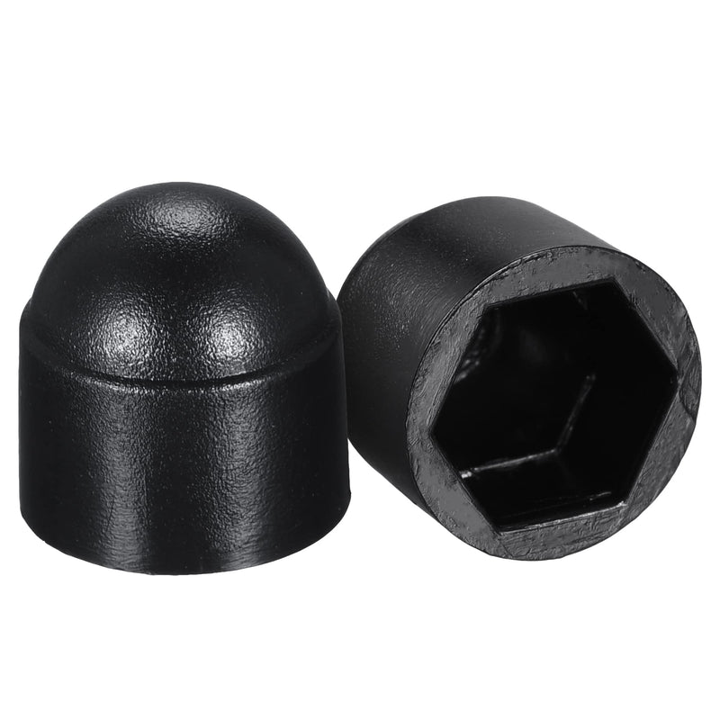[Australia - AusPower] - uxcell Plastic Dome Nut Protection Cap Covers, M6 Nut Cover Black 100pcs 