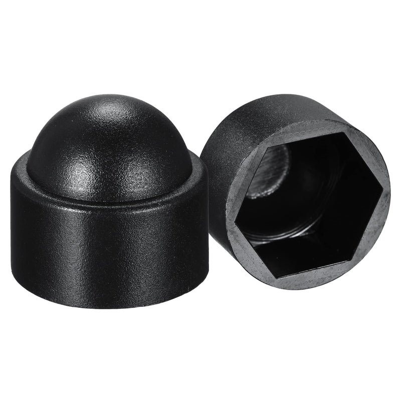 [Australia - AusPower] - uxcell Plastic Dome Nut Protection Cap Covers, M12 Nut Cover Black 50pcs 