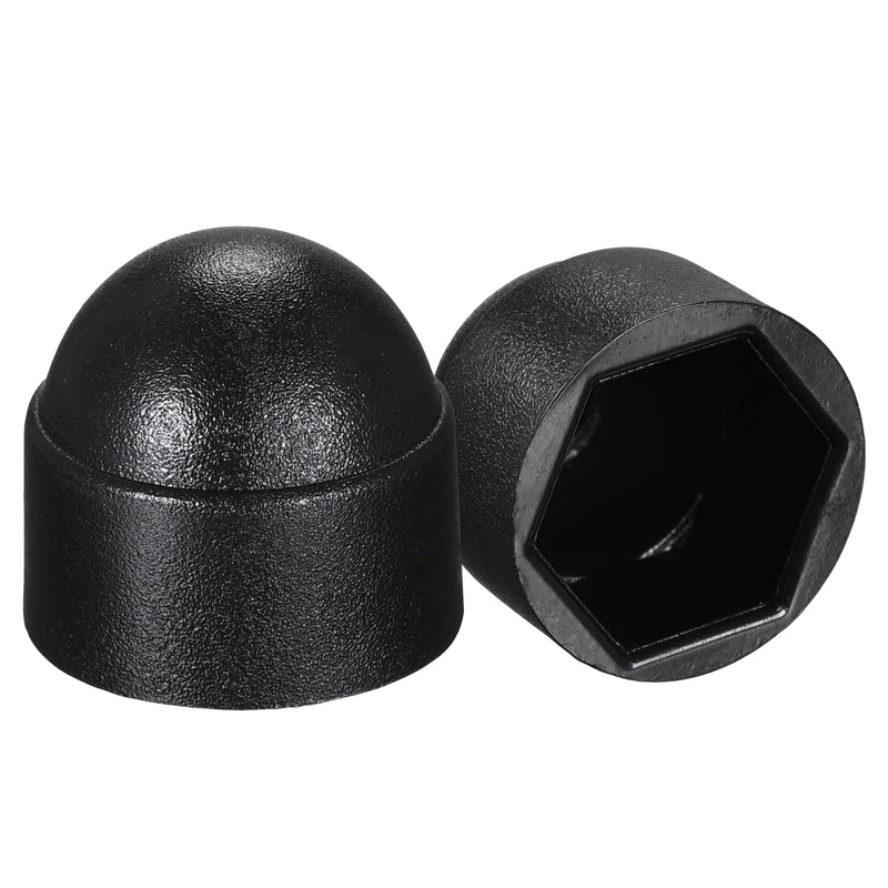 [Australia - AusPower] - uxcell Plastic Dome Nut Protection Cap Covers, M8 Nut Cover Black 100pcs 