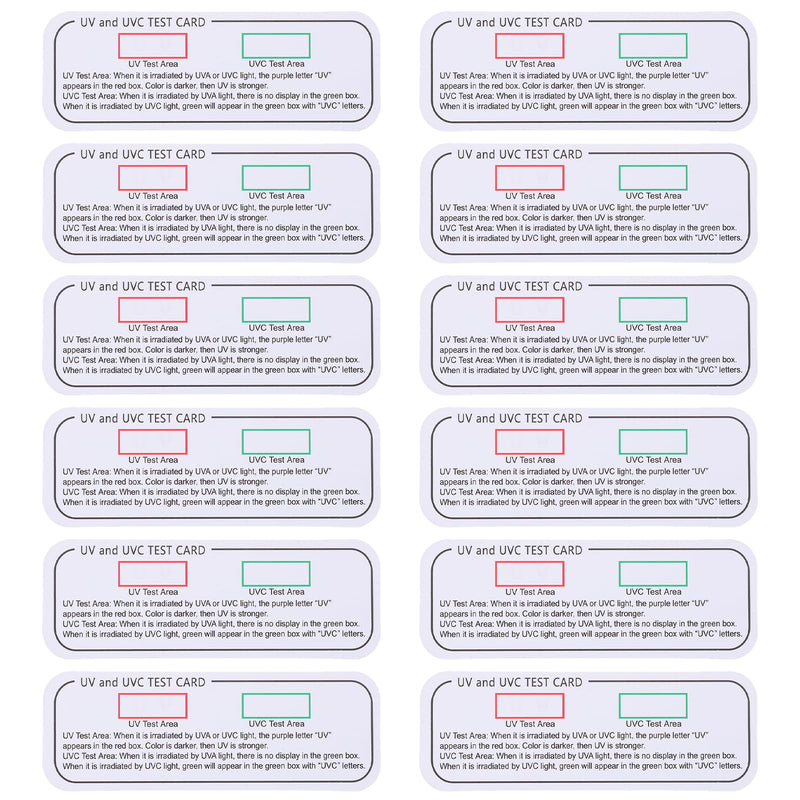 [Australia - AusPower] - Uv Test Cards for Uvc Devices Professional PVC Waterproof Test Strips Color Change Indicator for Uv Calibration and Quality Control 