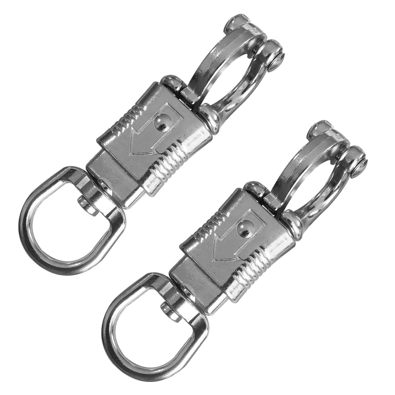 [Australia - AusPower] - Ackron Panic Snap，Quick Release U-Type Snap Quick Release Clip Suitable for Lead Ropes Tie Offs Rotatable Eye Quick Release Buckle Clips Animals Riding Accessories 2 Piece ﻿ 