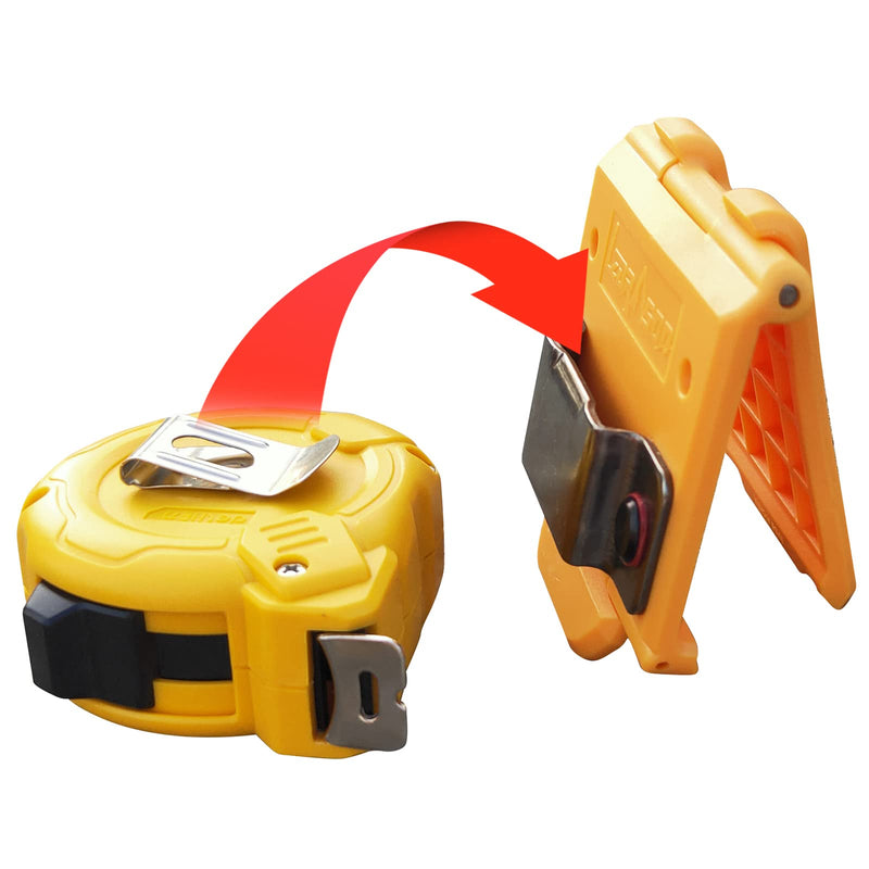 Tape Measure Holder, Drill Holster, Tactical Cordless Tool Belt Clip Holder, Holster with Belt Clip Hook,Small Electrician Tool Pouch with Clip Holster. Yellow Tape Measure Holder