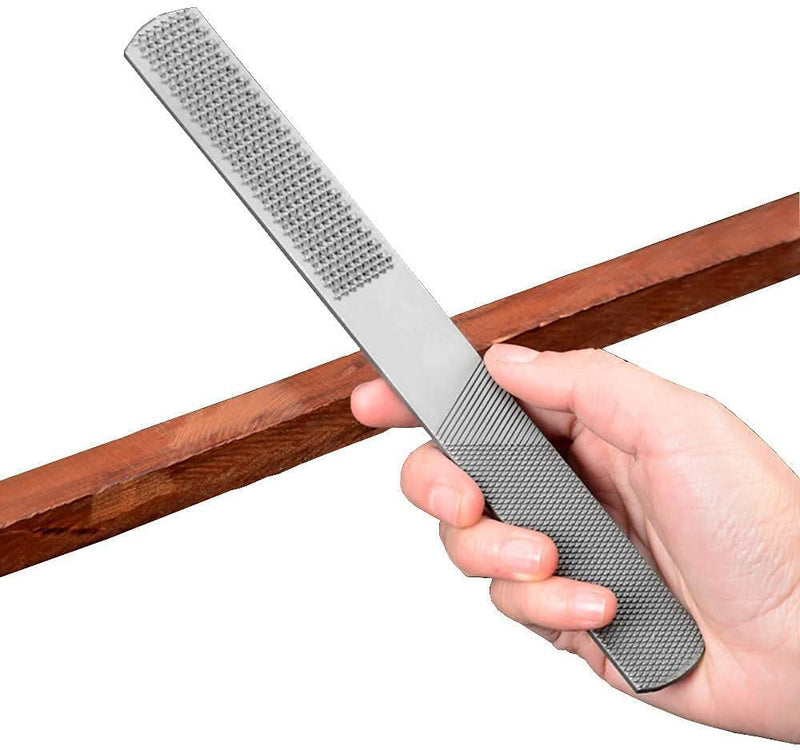 [Australia - AusPower] - Wood Rasp File 4 Way Premium Grade High Carbon Hand File and Round Rasp, Half Round Flat & Needle Files Wood Rasp Set for Sharping Wood and Metal Tools 1 PC 