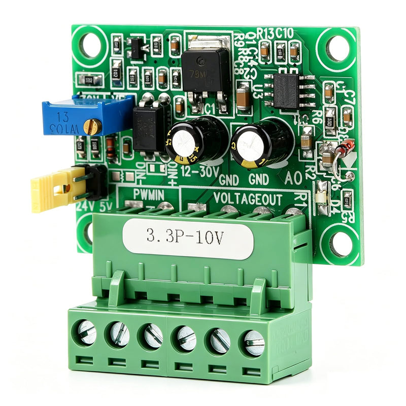 Pwm Signal Voltage Converter, 0-10V Analog Output Voltage 0-100% 1-3Khz PWM Signal Input, D/A Digital-Analog Sps Module, For Controlling Motor Speed