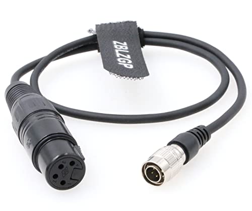 4-Pin XLR Female to Hirose 4-Pin Male 12V DC Out Power Cable for Sony Panasonic Camera LCD TVlogic Monitor Male to Female Straight Cable