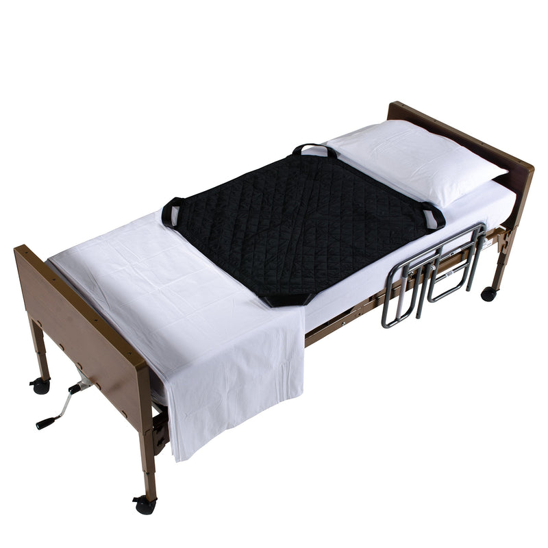 Patient Aid Positioning Sheet with Handles (PA45057) for Moving and Turning Patients in Bed, with 3-Layer Nylon Fabric for Comfort and Protection, 6 Ergonomic Straps for Fast and Safe Repositioning 57" x 40"