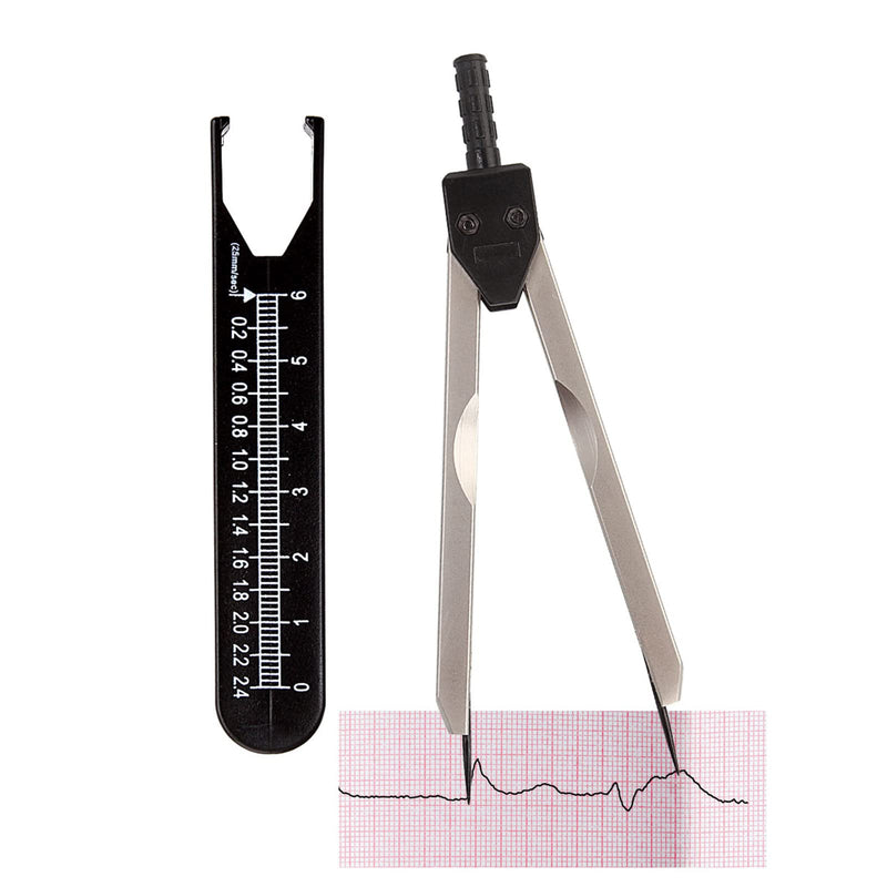 LANIAKEA ECG EKG Caliper Black Electrocardiogram Divider for Nursing