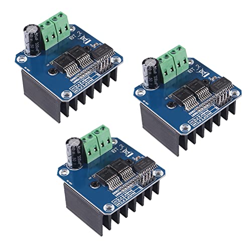 BTS7960 43A Dual H-Bridge Stepper Motor Drive Current Limit Control Semiconductor Cooling PWM for Smart Car Motor Drive Arduino (3 Pieces) 3 pieces.