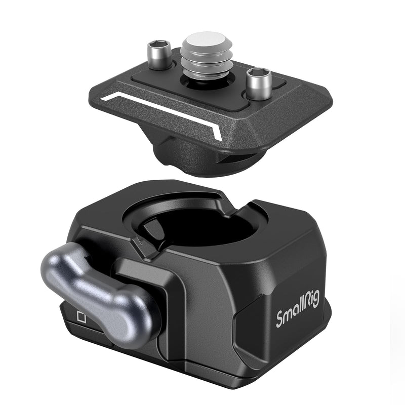 [Australia - AusPower] - SMALLRIG Quick Release Plate Drop-in HawkLock Mini Quick Release Camera Mount Adapter with 1/4" Screw, for Camera Clamp, Super Clamp, Ball Head, Tripod, Magic Arm, Stabilizer, Field Monitor - 3513C Basic QR System 