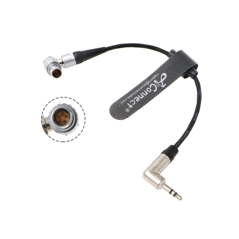 [Australia - AusPower] - Timecode-Cable for Tentacle-Sync Sound-Devices Timecode from Right Angle 0B 5 Pin Male to 3.5mm TRS 15CM AConnect 5pin to 3.5mm 