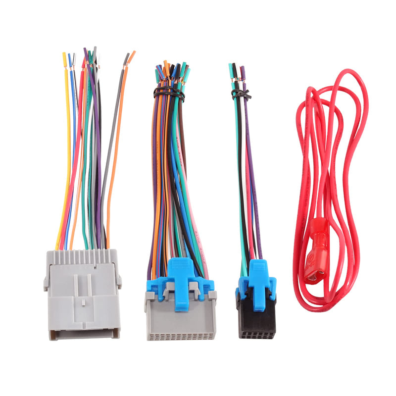 [Australia - AusPower] - RED WOLF Radio Wring Harness Male Female Plug Fit for 2003-2007 GMC Chevy Silverado, 2005-2009 Buick Lacrosse Install Aftermarket Stereo Wire Cable Adapter Adaptor Plug Kit Male & female plug 