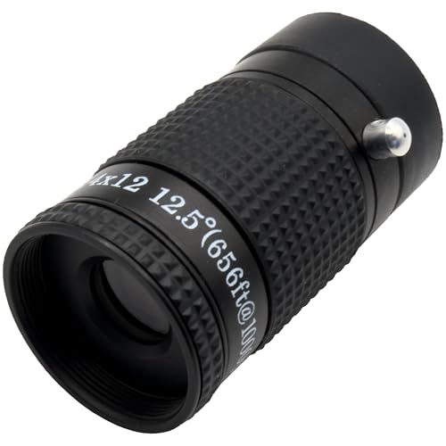 Close-up Monocular Designed for Low Vision Users who are Visually Impaired. Mini-Sized Magnifying Monoculars for Short Distance Viewing (4x12mm-WhiteStyle) 4x12mm