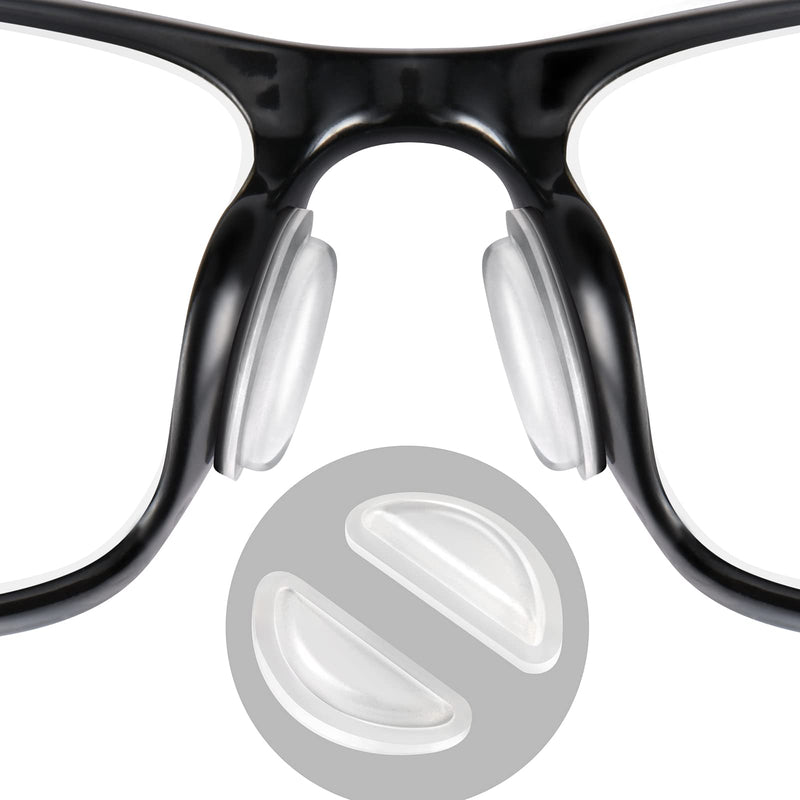 [Australia - AusPower] - Eyeglass Nose Pads, Soft Silicone Adhesive Glasses Nose Pad, Anti-Slip Heighten Air Chamber Nose Pads for Full Plastic Frames, 10 Pairs (Clear) 10 Clear Pairs 