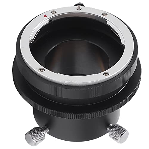 F Lens Mount to 1.25in Eyepiece Adapter, Anodic Oxidation Macro Lens Adapter Durable Manual Focus Black for Camera