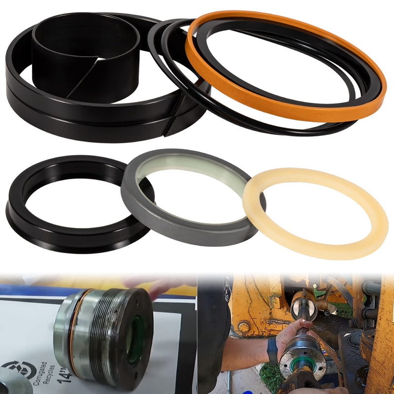 [Australia - AusPower] - for Case 1543273C1/Case G109423/Case G105545 Hydraulic Cylinder Seal Kit (for Rod Size: 2'', Bore Size: 4'') for Case 450 455 550 580 650 680 780 850 855 1085 1086 1150 1155 1285 1286 1450 1450 1550 