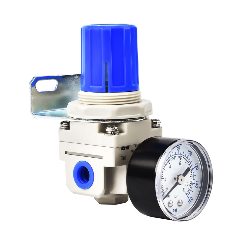 [Australia - AusPower] - 1/4" NPT Air Pressure Regulator - Air Regulator for Compressor,Air Compressor Regulator Air Drying System AR2000-02 Gauge 0-160 PSI 