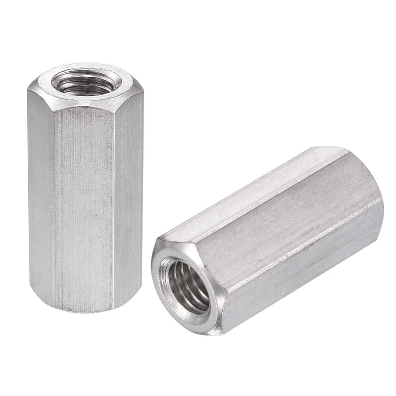 [Australia - AusPower] - uxcell M8 x 1.25-Pitch 30mm Length 304 Stainless Steel Metric Hex Coupling Nut, 5-Pack M8 x 30mm 
