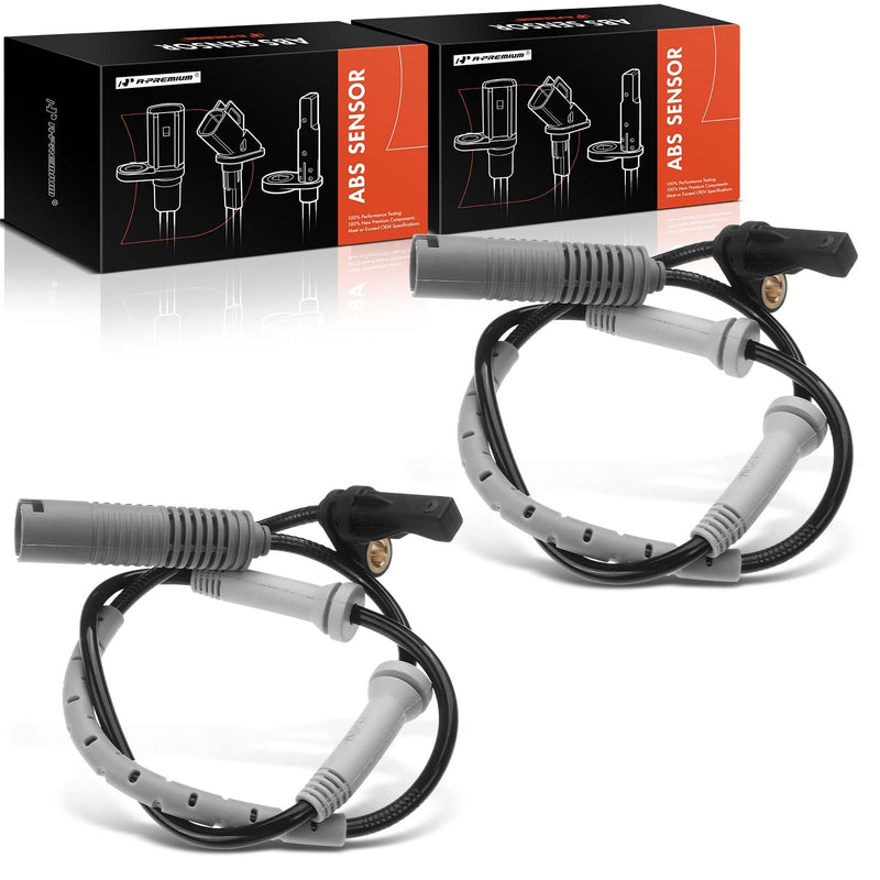 A-Premium 2PC Set Front ABS Wheel Speed Sensor Compatible with BMW 328i 335i 325i 128i 135i E82 E88 E90 E91 E92 E93 RWD 3.0L - Front Driver and Passenger Side, Replace# 34526760424, 34526785020 Pack of 2