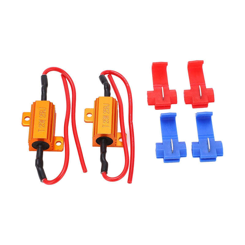 2 Set 25W 25Ω LED Resistance Decoder Load Indicator Resistor Semiconductor Products Load Resistor LED Lighting