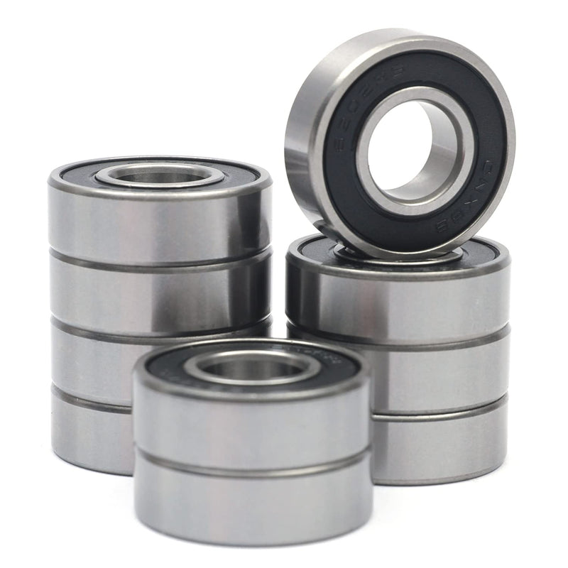 [Australia - AusPower] - 10 PCS 6202-2RS Double Rubber Sealed Bearings 15x35x11mm, Deep Groove Ball Bearings 15x35x11mm, Deep Groove Ball Bearing ABCE-3 Pre-Lubricated, Chromium Bearing Steel (6202-2RS, 10) 