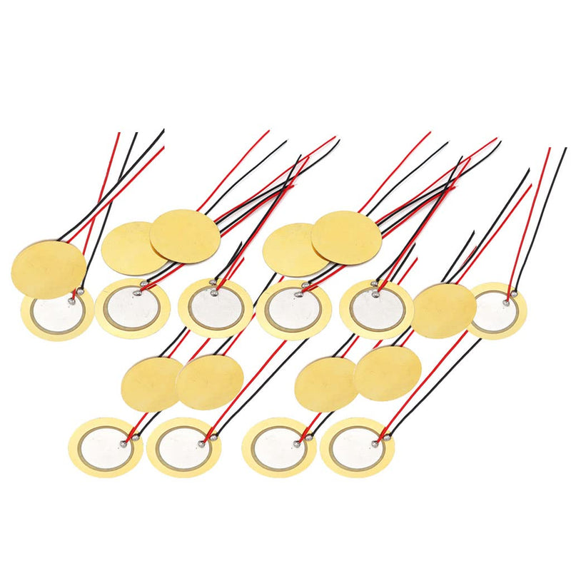 [Australia - AusPower] - 35mm Piezo Transducer with Soldered Wire (Pack of 20) 
