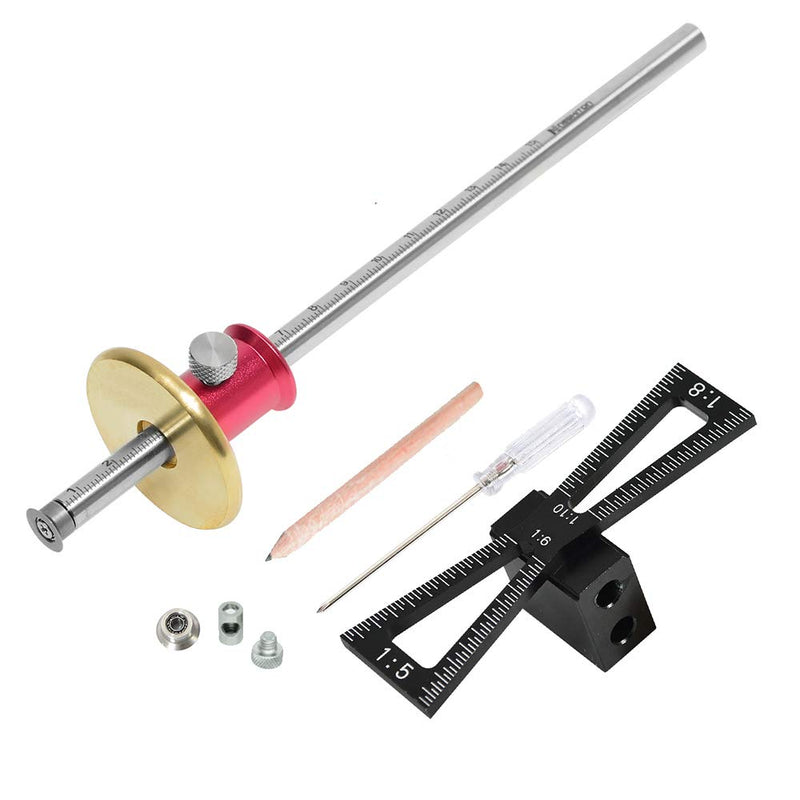 YOSELIN Dovetail Marking Jig Wheel Marking Gauge Tool Set, 1 Woodworking Pencil,1 Wheel Cutter for Hardwood,1 Bearing Wheel Cutter for Soft Wood, Precision Ground Steel Rod for Woodworking … | Built with a CNC brass fence, carbide wheel, stainless stee...