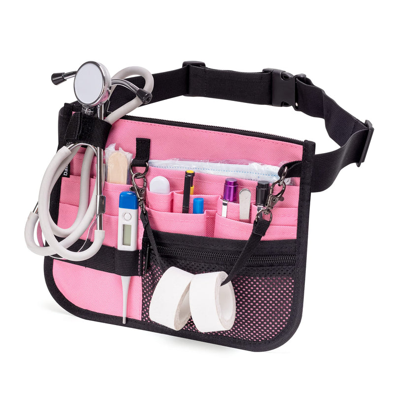 [Australia - AusPower] - Damero Nurse Fanny Pack, Nurse Waist Bag with Tape Holder, Nurse Tool Belt for Stethoscopes, Bandage Scissors and Other Medical Supplies, Pink 