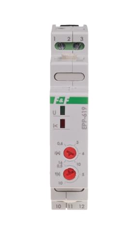 Current Control Relay 1-Phase 0.6-16A AC 1P 0.5-10sek EPP-619 f&f 5908312593928