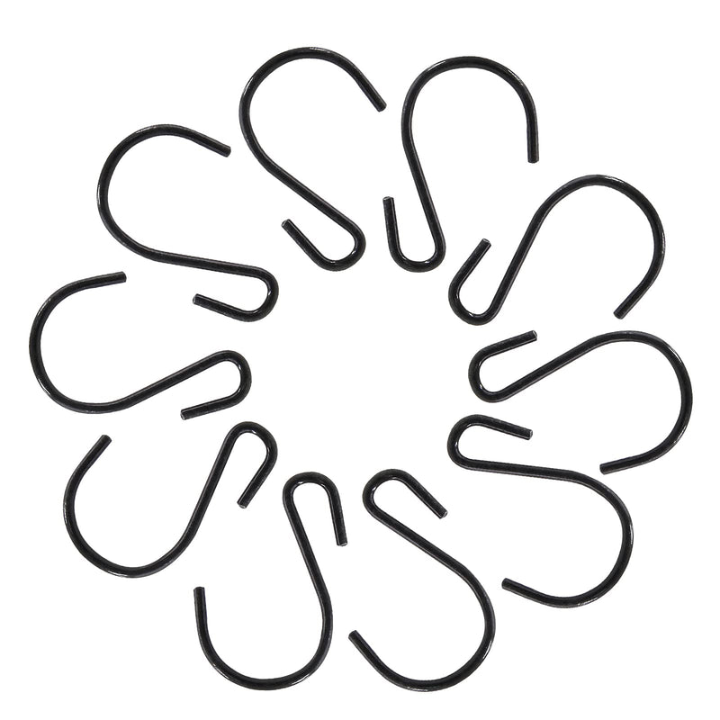 [Australia - AusPower] - 40Pcs 1 Inch S Hooks Small S Shaped Hooks Mini S Hooks Connectors Christmas Ornament Hooks for Hanging Jewelry, DIY, Crafts, Key (Black) 1 Inch, 40 Pcs 