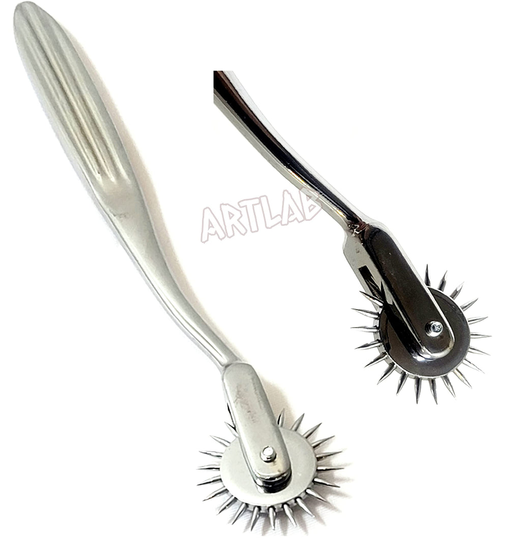 ArTLaB-Premium German Wartenberg Neuro Pinwheel Diagnostic Instrument Sensory Wartenberg PinWheel 1,3.5,7 Head Strong Wheel Stainless Steel Nerve Tester (1 HEAD) 1 HEAD