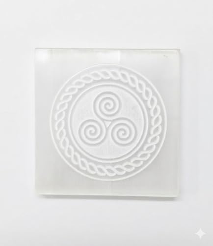Natural Selenite Charging Reiki Gemstone Plate Crystal Healing FENG Shui Metaphysical Gemstone Gift Positive Energy Peace Meditation Wellness Handcrafted
