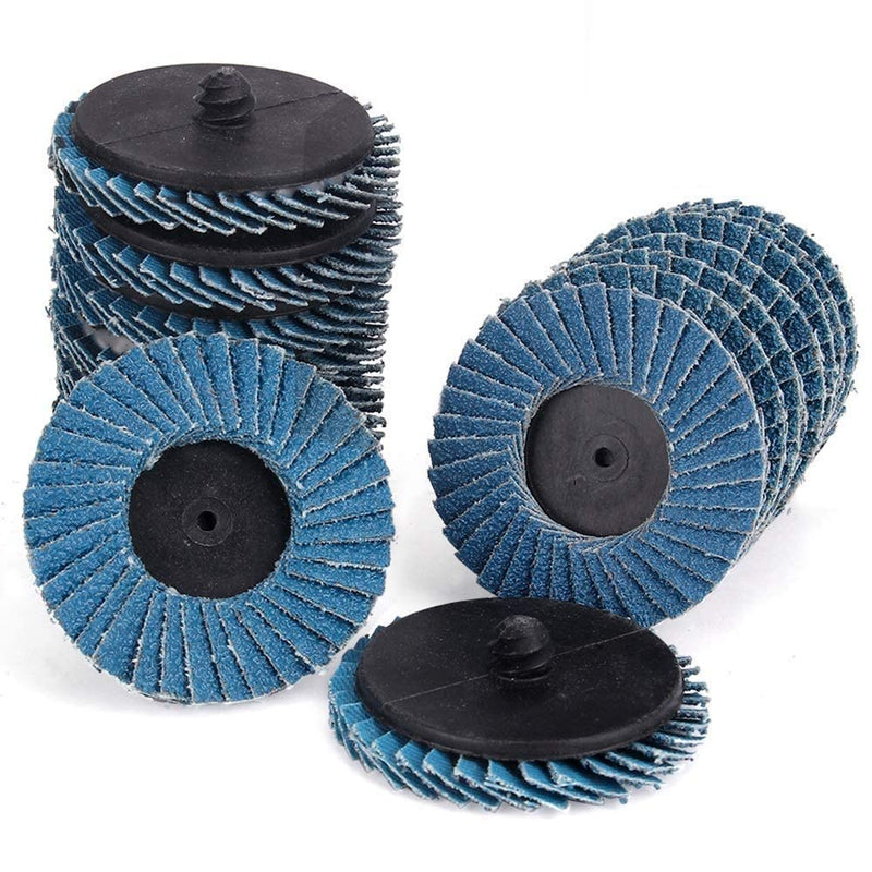 [Australia - AusPower] - Titoe 24 PCS 2 inch Flap Disc(40 Grits)，T27 Zirconia，Grinding Sanding Sandpaper Wheels with 1/4 inch Holder- Auto Repair.Metal DIY,Repair,Grinding.Removing Paint, Burrs, Rust, Etc. 40Grit 