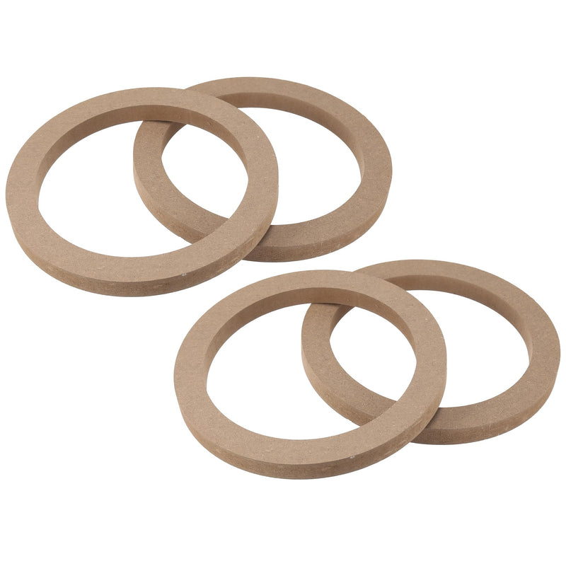 [Australia - AusPower] - X AUTOHAUX 4 Pcs 6.5" Universal Wooden Car Speaker Subwoofer Mounting Spacer Rings Adapter Bracket Holder Plate 