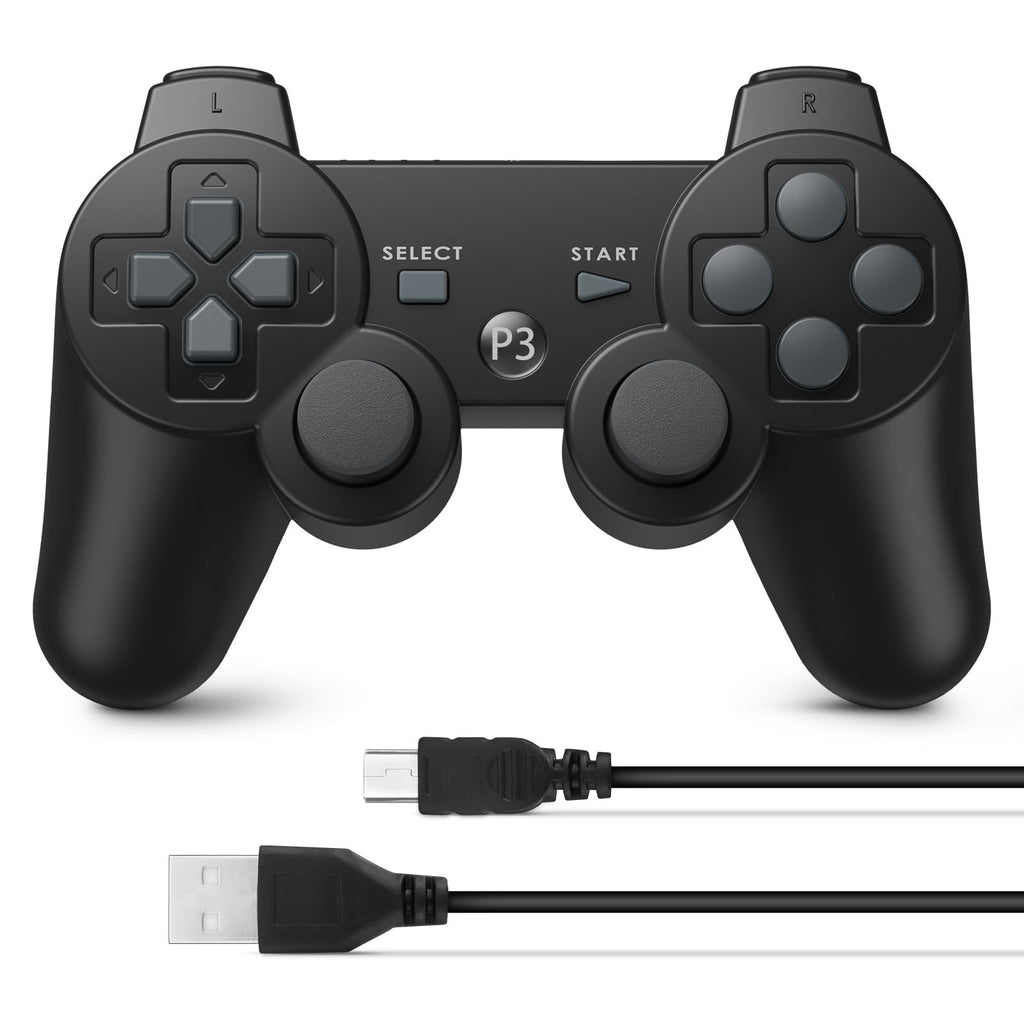 [Australia - AusPower] - Powerextra PS-3 Controller Wireless for Play-Station 3 High Performance Gaming Controller with Upgraded Joystick for Play-Station 3 