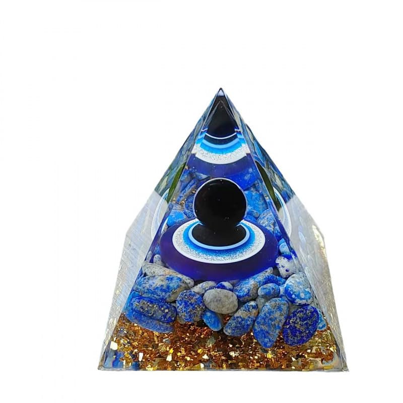 Crystal Pyramid Stones Crystals, Healing Crystal Gifts Meditation Gifts Spiritual Gifts, Chakra Healing Crystals Pyramid Positive Energy Generator Orgonite Pyramid Protection