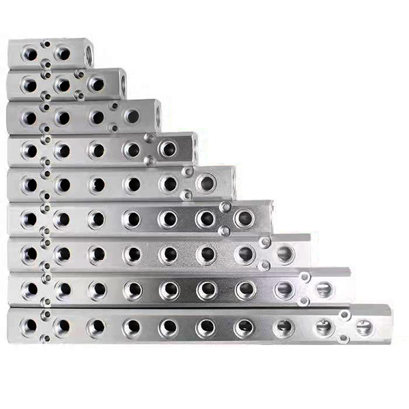 [Australia - AusPower] - 8 Way Pneumatic Manifold Air Distribution Block, G1/2 Supply Port, G1/4-Inch Output Port,Pneumatic Air Compressor Manifold Fitting, Aluminum Alloy, Medium Flow ?30x30mm? 8 Way 10 Port 30x30mm 
