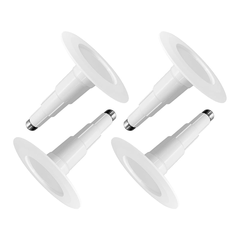 Jolux 4 Inch Adjustable LED Can Light Retrofit, 8.5W=40W 5000K 500LM, Dimmable ETL Damp Rated, Easy Flush Mount Install, Bevel Trim E26 Base, Recessed Lighting for Home Kitchen Bathroom, 4-Pack 5000k( Daylight) 4 Inch 4- Pack