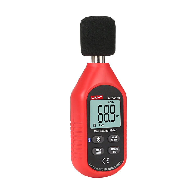 [Australia - AusPower] - UNI-T Decibel Meter UT353BT, Digital Sound Level Meter 30-130dB Audio Noise Volume Measure Device Free App for IOS/Android, Max/Min Fast/Slow Data Hold LCD Backlit Auto Shutdown 