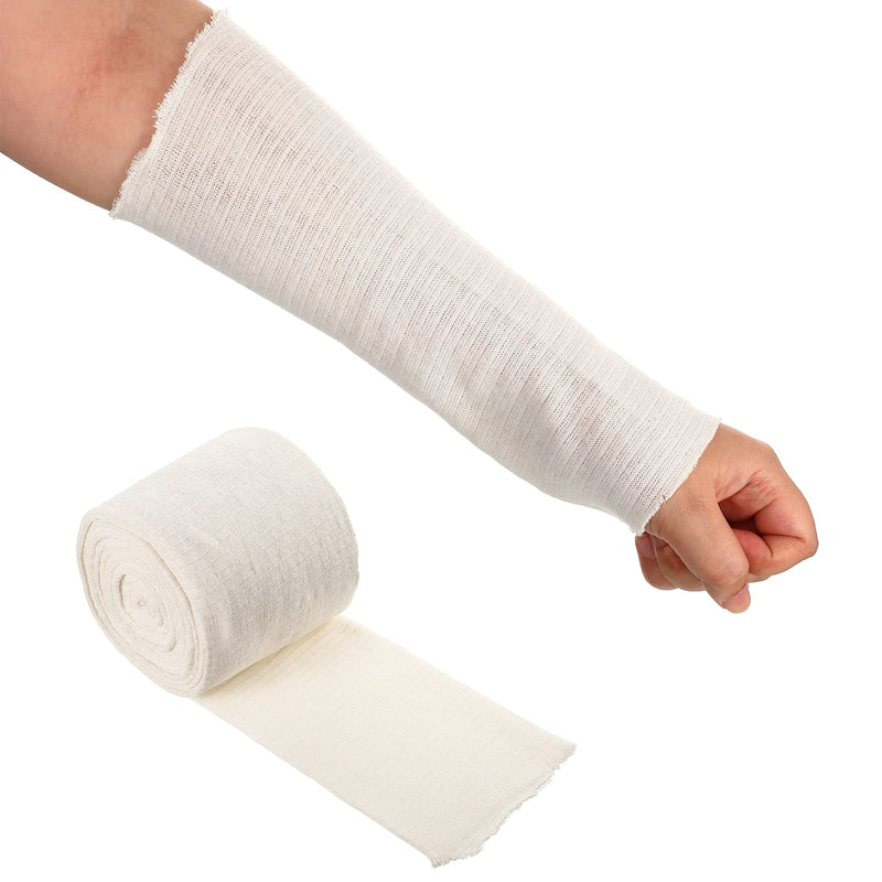 [Australia - AusPower] - Nuanchu Cotton Stockinette Tubular Elastic Bandage Cast Sleeve Roll Elastic Wrap Tube Bandages Comfortable Cast Stockinette for Arm Leg Knee Prewrap(White,4 Inch X 5.47 Yard) White 4 Inch X 5.47 Yard 