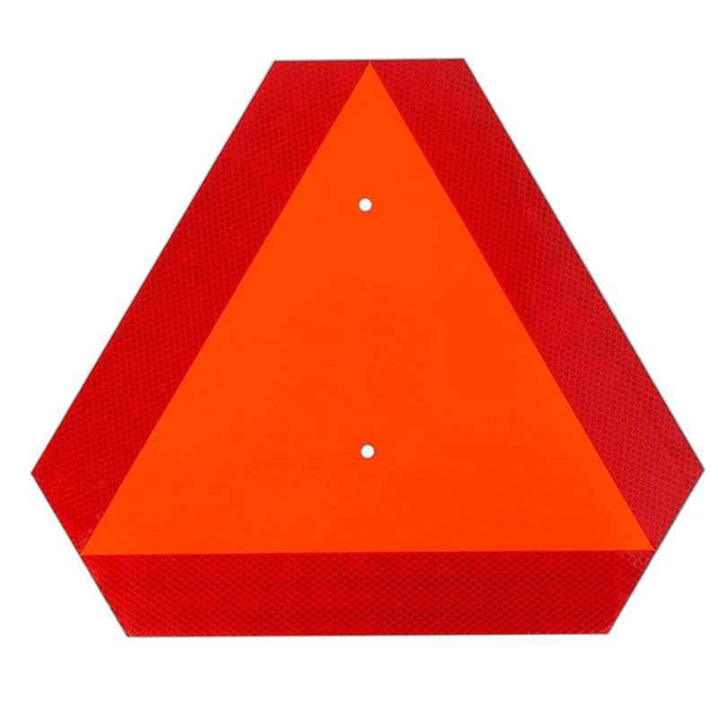 [Australia - AusPower] - Slow Moving Vehicle Sign Plastic Safety Triangle Road Sign with Reflective,14"x16" Up to 7 Years Outdoor for Golf Cart Tractor UTV 1pcs 