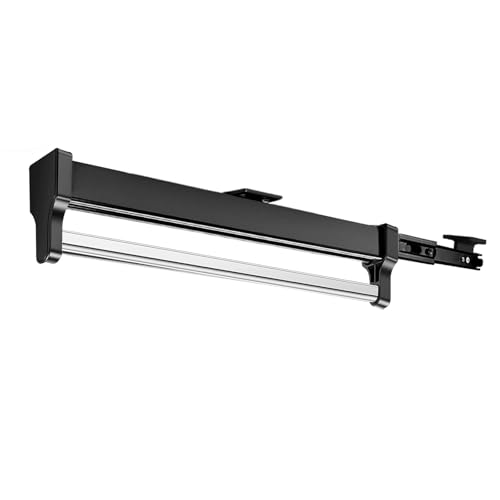 Valet Rod for Closet Pull Out, Adjustable Pants Rack Rail 11.5inch Black 11.5 inch