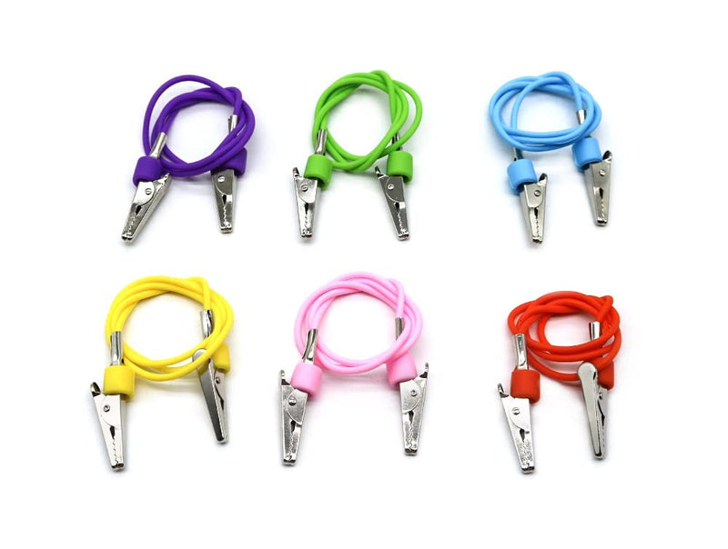 [Australia - AusPower] - 6 Pieces Dental Colorful Silicone Bib Holder Clips as Napkin or Face Mask Holder | Variety of Uses 