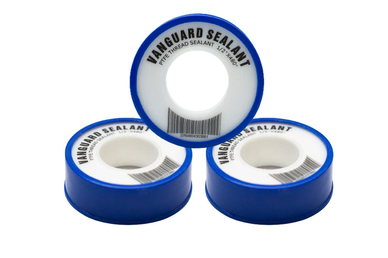 [Australia - AusPower] - PTFE Plumbers Water Sealant Thread Tape 460" Length 1/2" Width White by Vanguard Sealants Perfect for Shower Heads and Pipe Threads 3 