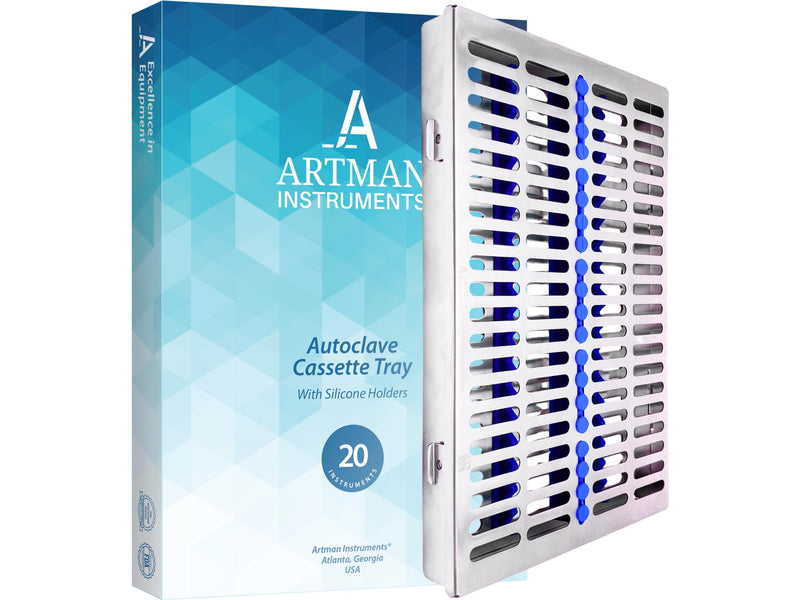 ARTMAN Instrument Cassette Rack for 5,7,10 & 20 Instruments Box Dental Instruments Organizer (for 20 Instruments) For 20 Instruments