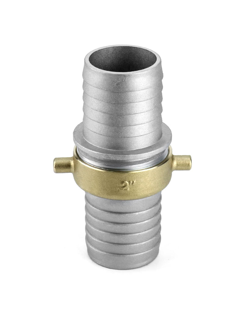 [Australia - AusPower] - QWORK Aluminum Pin Hose Shank Fitting Set, 2" 75 PSI Pin Lug Hose Shank Coupling Set 